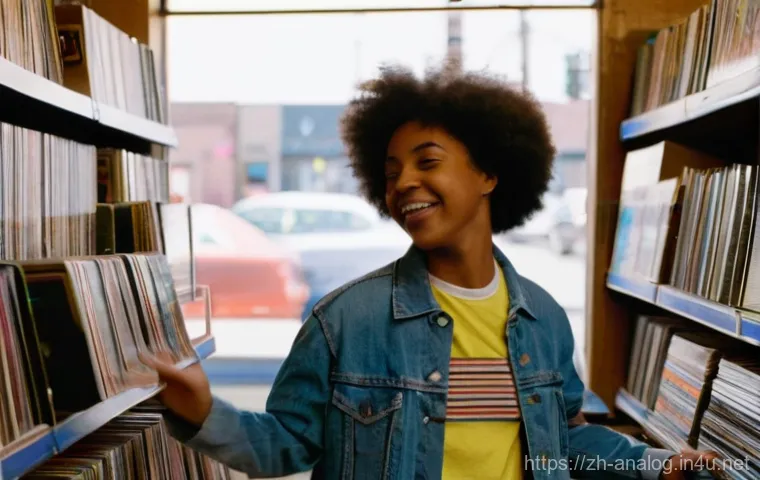 아날로그 레코딩 - **Immersive Analog Listening Experience:**
    "A cozy, dimly lit living room with a vintage aesthet...