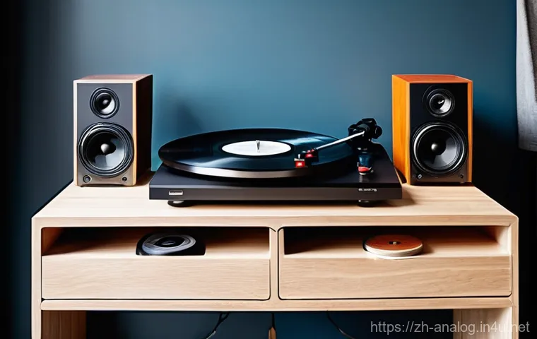 아날로그 레코딩 - **The Thrill of the Record Hunt:**
    "A vibrant, bustling independent record store, filled with ro...